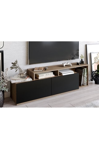 Meuble TV 2 abattants - 150 x 43 x 35 cm