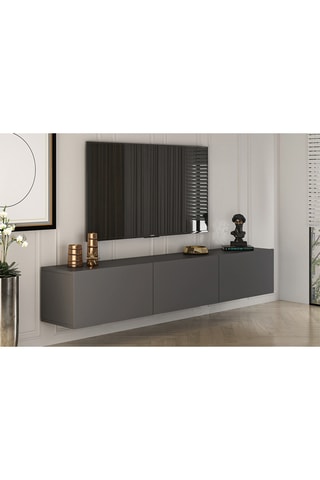 Meuble TV 3 abattants - Anthracite