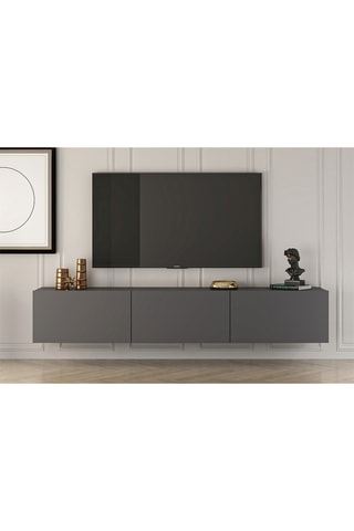 Meuble TV 3 abattants - Anthracite