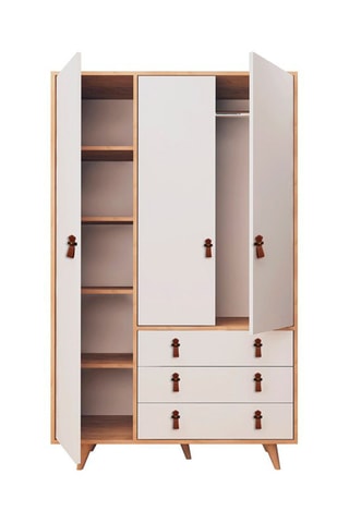 Armoire 3 portes et 3 tiroirs - 120 x 187 x 52 cm