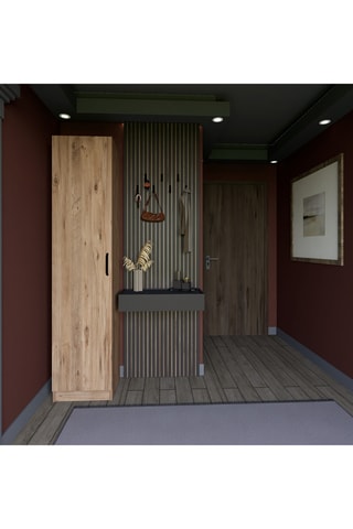 Colonne salle de bain 1 porte Yaman - 40 x 182 x 47 cm