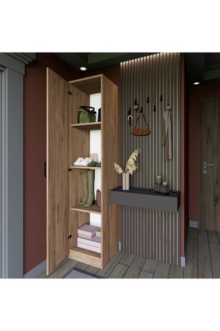 Colonne salle de bain 1 porte Yaman - 40 x 182 x 47 cm