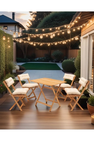 Ensemble de jardin en hêtre - 4 places