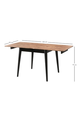 Table à manger extensible Totem - 80/160 x 80 x 75 cm