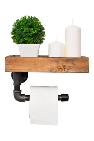 Etagère dévidoir Naturel et noir