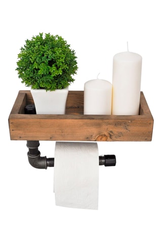 Etagère dévidoir Naturel et noir