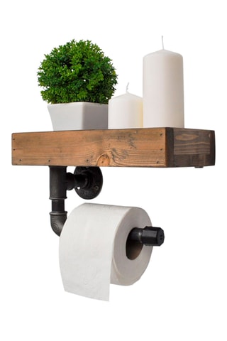 Etagère dévidoir Naturel et noir