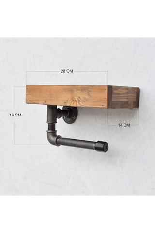 Etagère dévidoir Naturel et noir