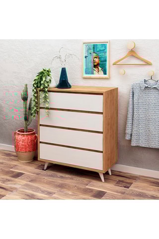 Commode 4 tiroirs Suvera - 70 x 86 x 40 cm