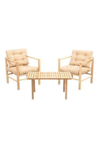 Salon de jardin en châtaignier - 2 places