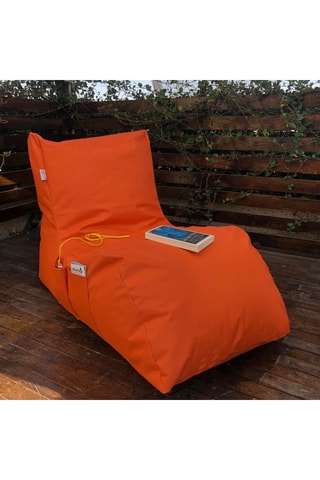 Pouf Daybed - Orange - En polyester