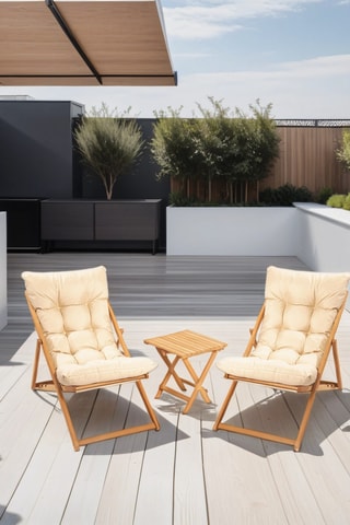 Ensemble de jardin en hêtre - 2 places