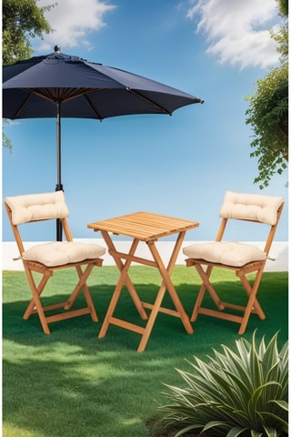 Ensemble de jardin en hêtre - 2 places