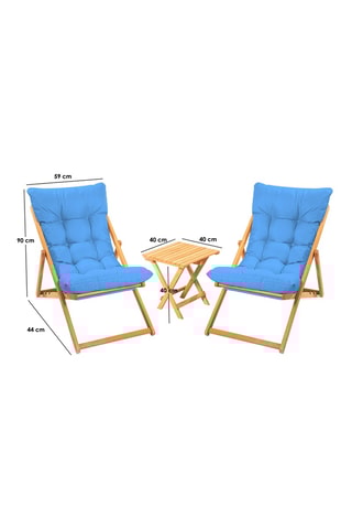 Ensemble de jardin en hêtre - 2 places