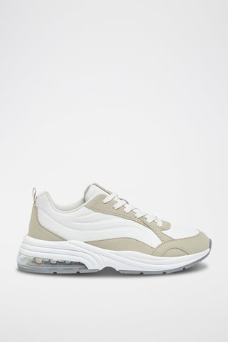 Sneakers Wit en Beige