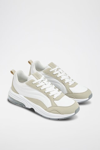 Sneakers Wit en Beige