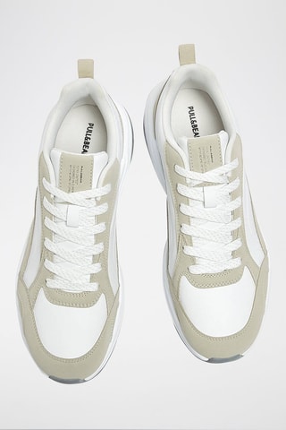 Sneakers Wit en Beige