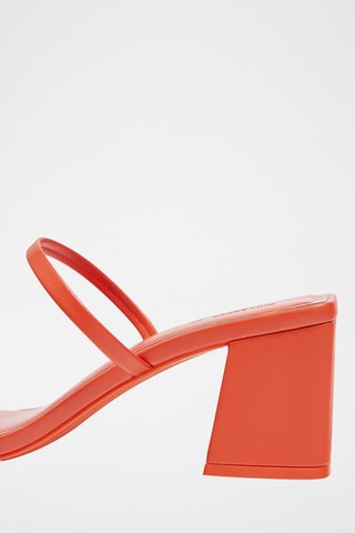 Sandalen met Hak Koraalrood