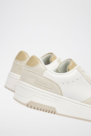 Platform Sneakers - Wit en Beige
