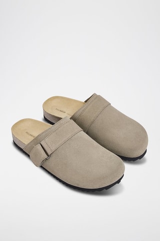 Sabots en cuir - Gris