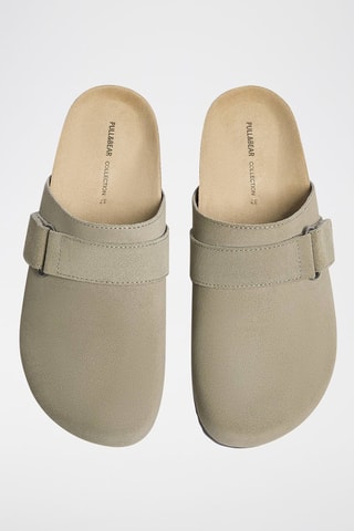 Sabots en cuir - Gris