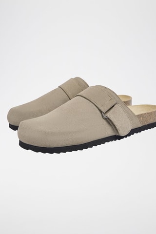 Sabots en cuir - Gris