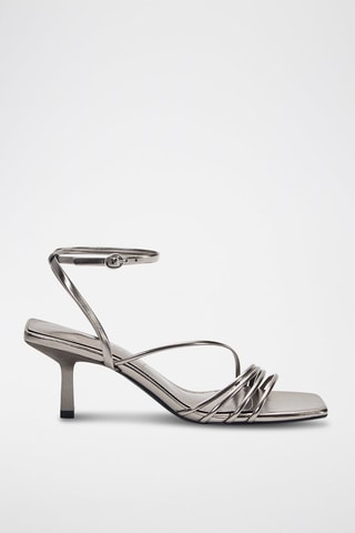 Sandalen met Hak - Zilverkleurig