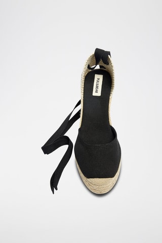 Espadrilles met Sleehak - Zwart