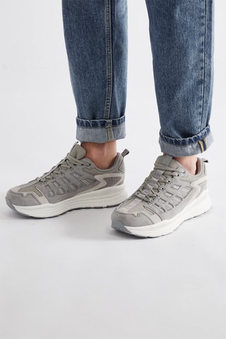 Leren Sneakers - Grijs