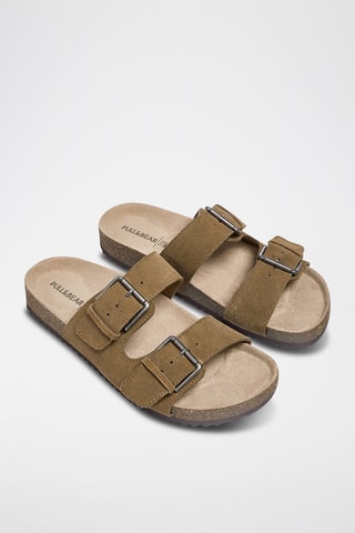 Mules en cuir - Marron