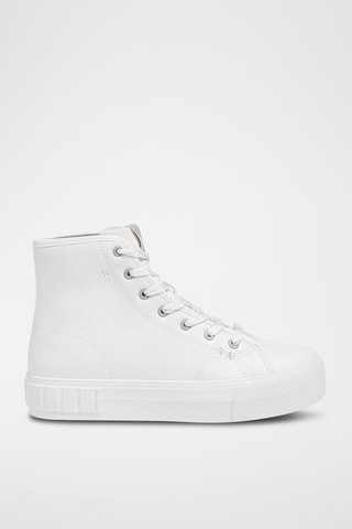 Hoge Platform Sneakers - Wit