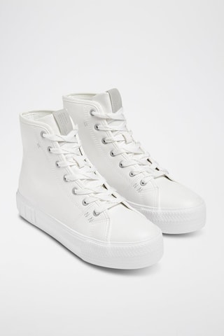 Hoge Platform Sneakers - Wit