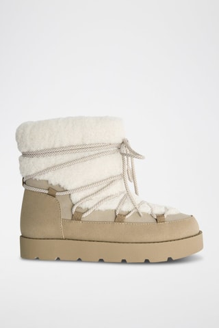 Gevoerde Snowboots - Beige