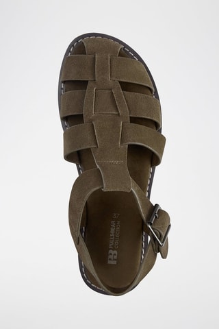 Nubuck Sandalen - Kaki