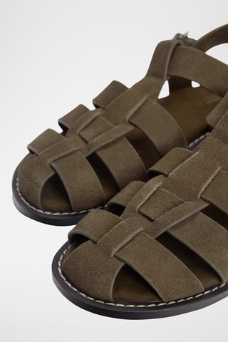 Nubuck Sandalen - Kaki