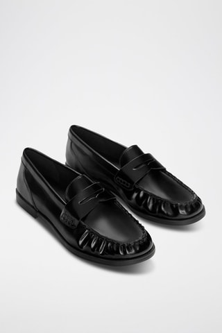 Lakleren Mocassins Zwart