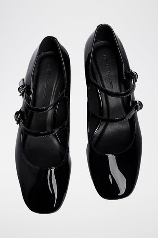 Scarpe baby in vernice con tacco - Nero