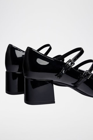 Scarpe baby in vernice con tacco - Nero