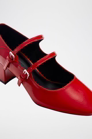 Mary janes met hak - Rood