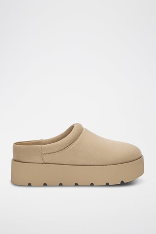 Platform Clogs Beige