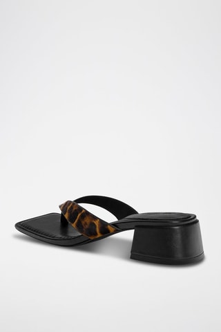 Leren Sandalen met Hak - Zwart