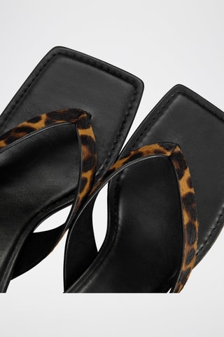 Leren Sandalen met Hak - Zwart