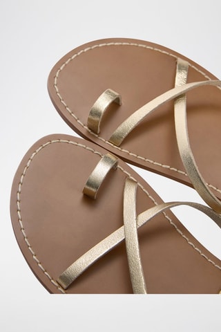 Leren Sandalen - Goudkleurig