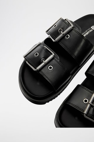 Platform muiltjes - Zwart