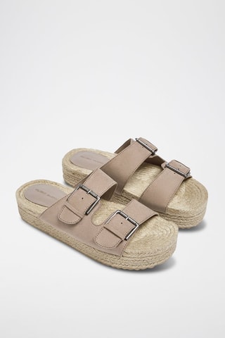 Platform muiltjes - Beige