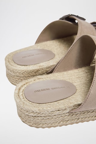 Platform muiltjes - Beige