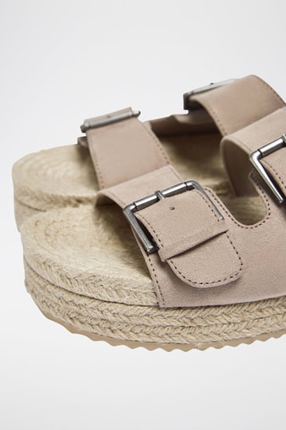 Platform muiltjes - Beige