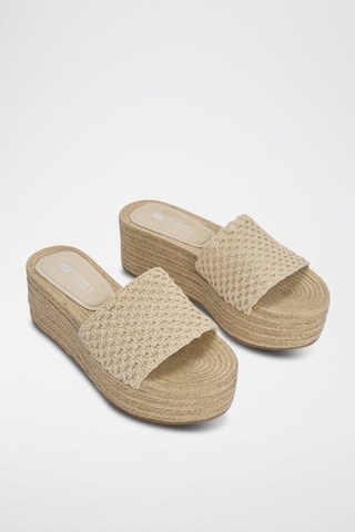 Platform muiltjes - Beige