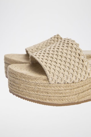 Platform muiltjes - Beige