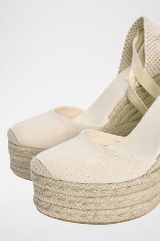 Espadrilles met Sleehak - Beige